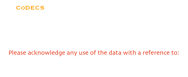 The CoDECS project is a publicly available database of N-body simulations for various types of interacting Dark Energy cosmologies. 

All the data available through this website are licensed under:

       Creative Commons Attribution-Share Alike license  

Please acknowledge any use of the data with a reference to:

M. Baldi - MNRAS 422, 1028 (2012) - arXiv:1109.5695
M. Baldi et al. - MNRAS 403, 1684 (2010) - arXiv:0812.3901